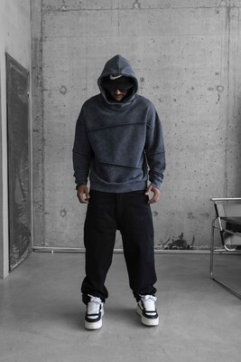 Antrasit Hoodie 1679 - Thumbnail (2)