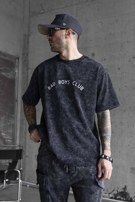 Black Island - BAD BOYS CLUB PRINTED WASHED T-SHIRT BLACK 1770 (1)