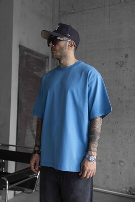 Black Island - BASIC OVERSIZE BLUE T-SHIRT 1708 (1)