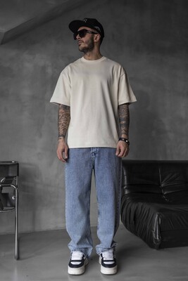 Black Island - BASIC OVERSIZE BEIGE T-SHIRT 1840