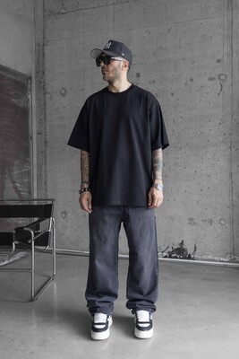 Black Island - BASIC OVERSIZE BLACK T-SHIRT 1708