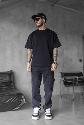 Black Island - BASIC OVERSIZE BLACK T-SHIRT 1840