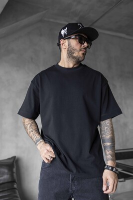 BASIC OVERSIZE BLACK T-SHIRT 1840 - Thumbnail (2)