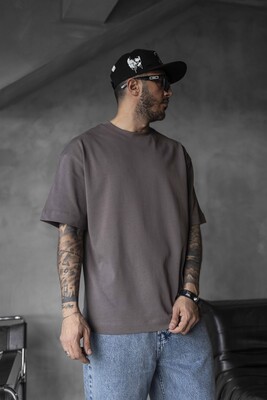 Black Island - BASIC OVERSIZE BROWN T-SHIRT 1840 (1)