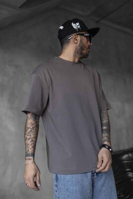 BASIC OVERSIZE BROWN T-SHIRT 1840 - Thumbnail (3)