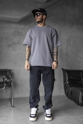 Black Island - BASIC OVERSIZE GRAY T-SHIRT 1840