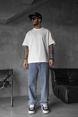 Black Island - BASIC OVERSIZE WHITE T-SHIRT 1840