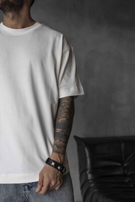 BASIC OVERSIZE WHITE T-SHIRT 1840 - Thumbnail (3)