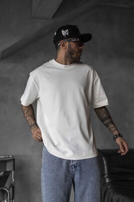 Black Island - BASIC OVERSIZE WHITE T-SHIRT 1840 (1)