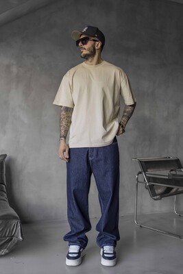 Black Island - BASIC WASHED T-SHIRT BEIGE 1772