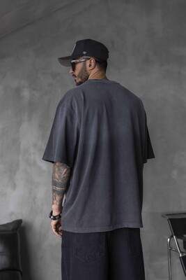 BASIC WASHED T-SHIRT BLACK 1685 - Thumbnail (3)