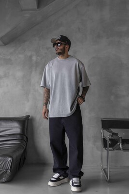 BASIC WASHED T-SHIRT GRAY 1685 - Thumbnail (2)