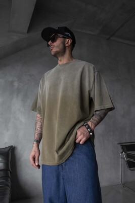 Black Island - BASIC WASHED T-SHIRT GREEN 1685 (1)