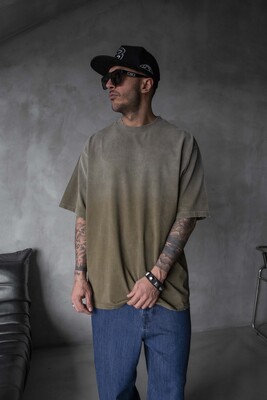 BASIC WASHED T-SHIRT GREEN 1685 - Thumbnail (2)