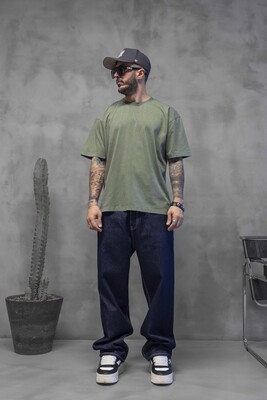 Black Island - BASIC WASHED T-SHIRT GREEN 1772