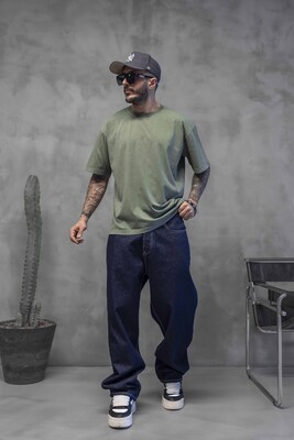 BASIC WASHED T-SHIRT GREEN 1772 - Thumbnail (3)