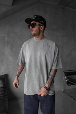 Black Island - BASIC WASHED T-SHIRT KHAKI 1685 (1)