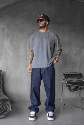 Black Island - BASIC WASHED T-SHIRT LIGHT GRAY 1772