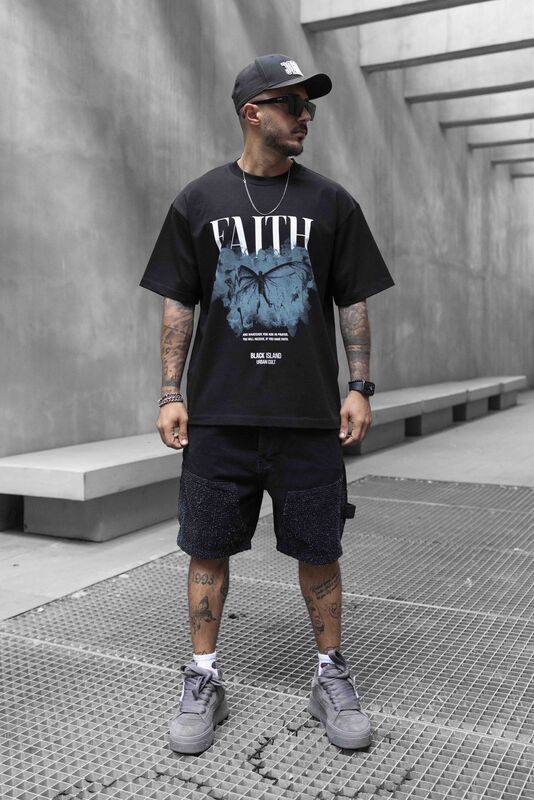 Black Island - FAITH PRINTED T-SHIRT BLACK 1749