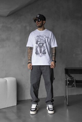 Black Island - BLACK ISLAND BEAR PRINTED T-SHIRT WHITE 1729