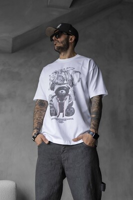 Black Island - BLACK ISLAND BEAR PRINTED T-SHIRT WHITE 1729 (1)