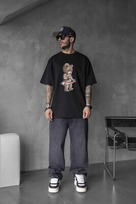 Black Island - BEAR T-SHIRT BLACK 1718