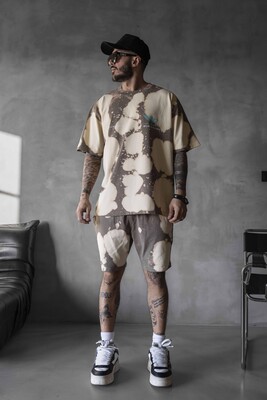 Black Island - Biege T-shirt and Shorts Set 1745-46