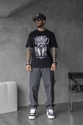 Black Island - BLACK ISLAND BEAR PRINTED T-SHIRT BLACK 1729