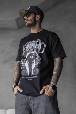 BLACK ISLAND BEAR PRINTED T-SHIRT BLACK 1729 - Thumbnail (2)