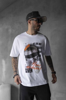 Black Island - SKULL PRINTED T-SHIRT WHITE 1727 (1)