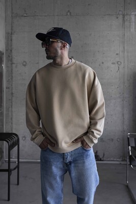 Black Island Beige Sweatshirt 1785 - Thumbnail