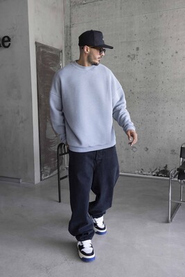 Black Island Light Blue Sweatshirt 1785 - Thumbnail