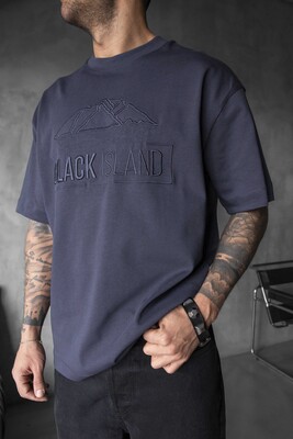 Black Island Logo Printed Antra T-shirt 1842 - Thumbnail (2)