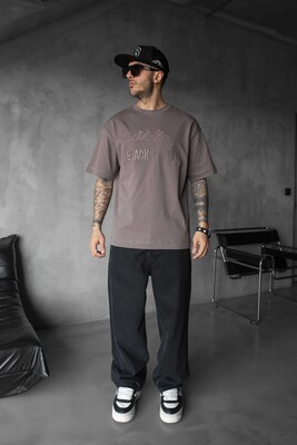 Black Island - Black Island Logo Printed Brown T-shirt 1842