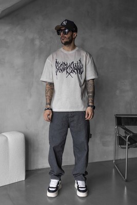 Black Island - BLACK ISLAND PRINTED WASHED T-SHIRT OFF-WHITE 1806