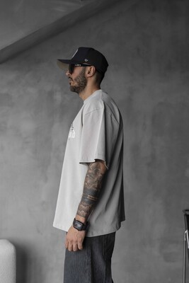 BLACK ISLAND PRINTED WASHED T-SHIRT WHITE 1804 - Thumbnail (2)