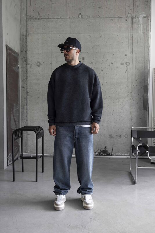 Black Island - Black Island washed black Sweatshirt 1785