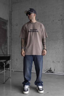 Black Island - BLACK ISLAND WASHED T-SHIRT BROWN 1761