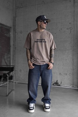 BLACK ISLAND WASHED T-SHIRT BROWN 1761 - Thumbnail (3)