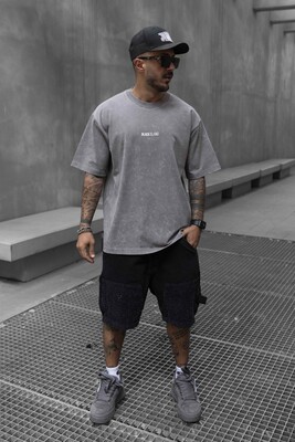 Black Island - BLACK ISLAND WASHED T-SHIRT GREY 1751