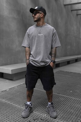 Black Island - BLACK ISLAND WASHED T-SHIRT GREY 1751 (1)