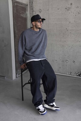 Black Island Antrasit Sweatshirt 1785 - Thumbnail (3)