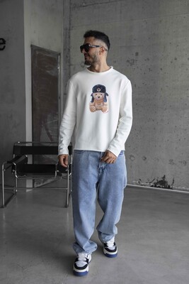 Black Island White Sweatshirt 1796 - Thumbnail (3)