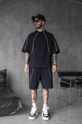 Black Island - Black Summer Shorts & Tee Set 1822-23