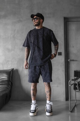 Black Island - Black T-shirt and Shorts Set 1763-64