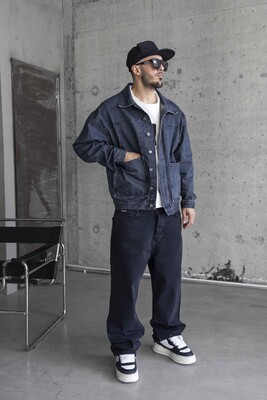 Blue Denim Jacket 16979 - Thumbnail