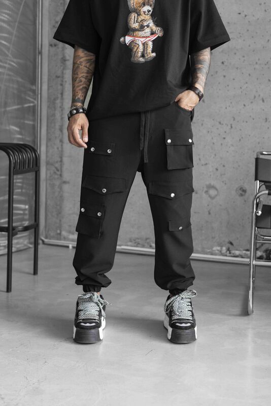 Black Island - Combat Jogger Pants Black 16174