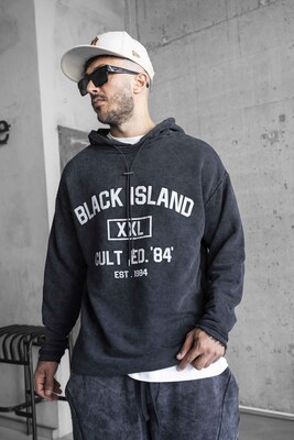 Black Island - Cult Ed. 84 Printed Black Hoodie 1459 (1)