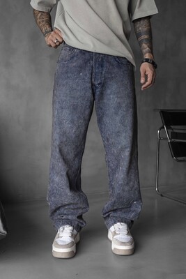 Black Island - Dark Washed Loose Fit Black Jeans 17060 