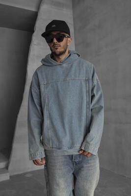 Black Island - DENIM HOODIE BLUE 16618 (1)